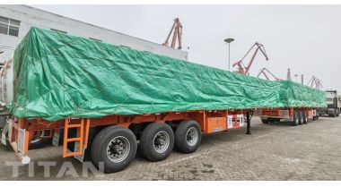 45FT Flatbed Trailer with Stake Ready Ship to Saudi Arabia