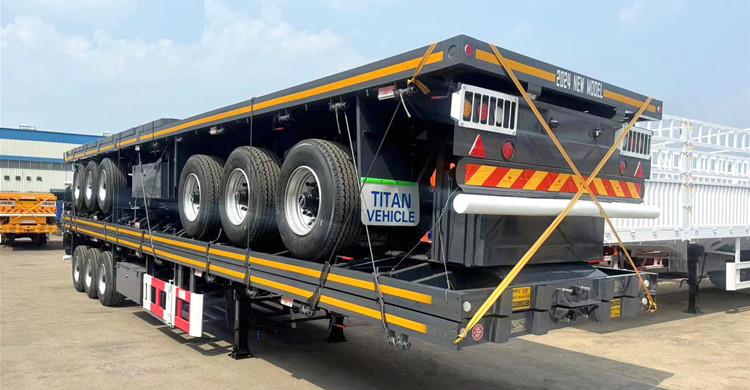 Triple Axle Flatbed Semi Trailer for Sale in Saudi Arabia