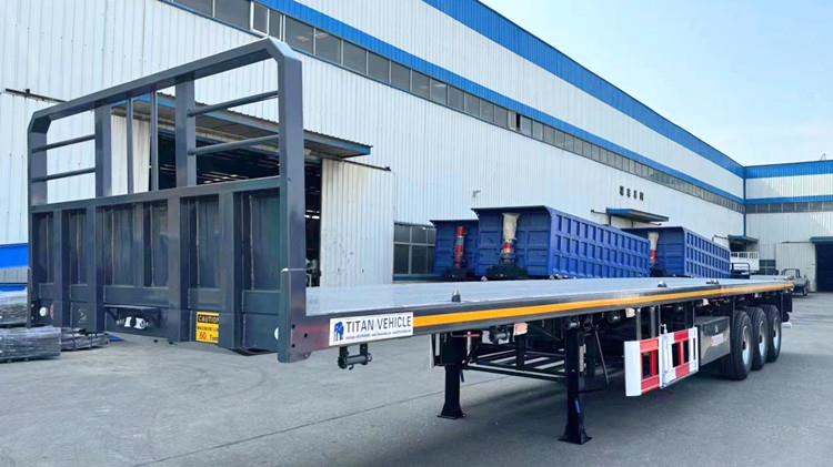 Triple Axle Flatbed Semi Trailer for Sale in Saudi Arabia