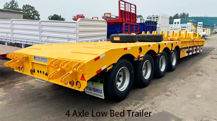 4 Axle Low Bed Trailer Price for Sale in Saudi Arabia