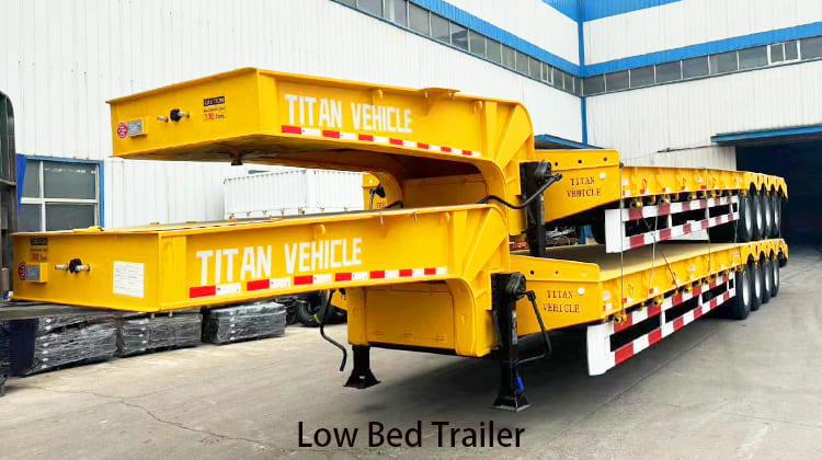 4 Axle Low Bed Trailer Price for Sale in Saudi Arabia