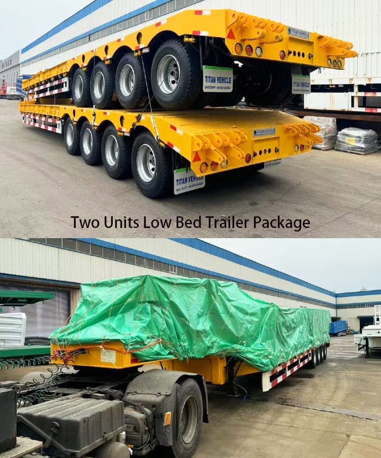 4 Axle Low Bed Trailer Price for Sale in Saudi Arabia