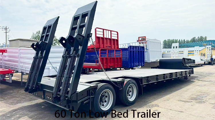 60 Ton Low Bed Truck Trailer for Sale in Saudi Arabia