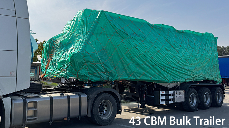3 Axle 43 CBM Cement Bulk Trailer for Sale in Saudi Arabia