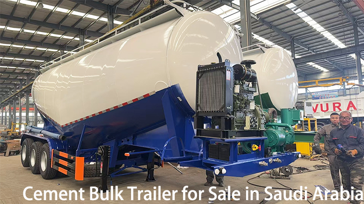 3 Axle 43 CBM Cement Bulk Trailer for Sale in Saudi Arabia