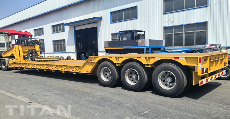 60 Ton Detachable Gooseneck Lowboy Trailer Ready Ship to Saudi Arabia