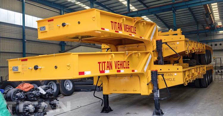 4 Axle Lowbed Truck Trailer for Sale in United Arab Emirates