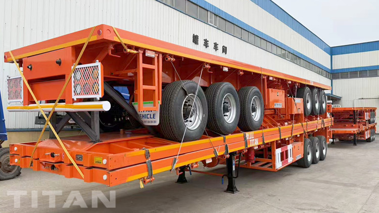 45FT Flatbed Trailer with Stake for Sale in Saudi Arabia