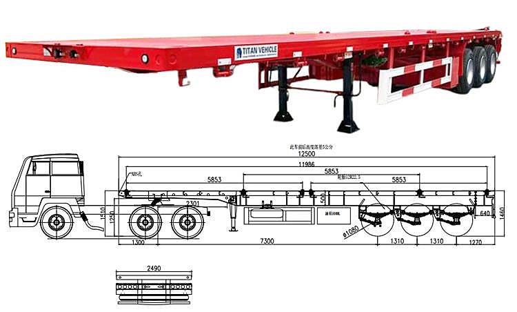 3 Axle Flatbed Semi Trailer for Sale Near Me Manufacturers in Saudi Arabia