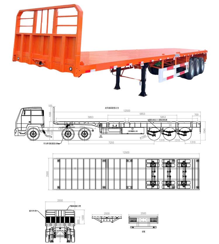 40FT Flat Bed Trailers for Sale Near Me in Saudi Arabia Jeddah