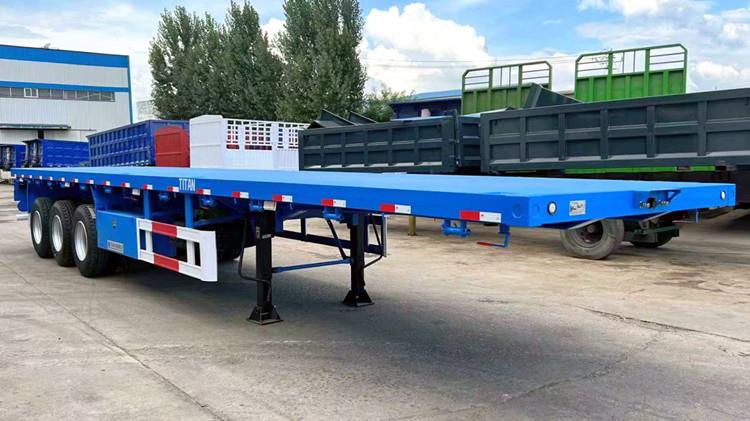 Cheap Tri Axle 40 Ft Flatbed Trailer for Sale Cost in Saudi Arabia Dammam