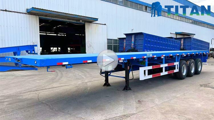 Cheap Tri Axle 40 Ft Flatbed Trailer for Sale Cost in Saudi Arabia Dammam