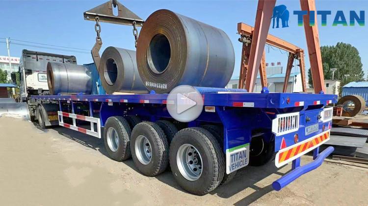 Tri Axle Flat Deck Trailer for Sale Manufacturers in Saudi Arabia