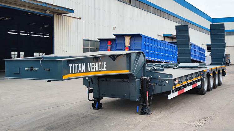 4 Axle 100 Ton Semi Lowbed Trailer for Sale in Saudi Arabia Dammam