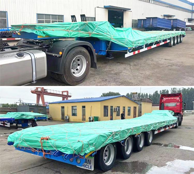 100 Ton 4 Axle Low Bed Trailer Truck for Sale in Saudi Arabia Jeddah