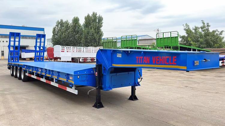 100 Ton 4 Axle Low Bed Trailer Truck for Sale in Saudi Arabia Jeddah