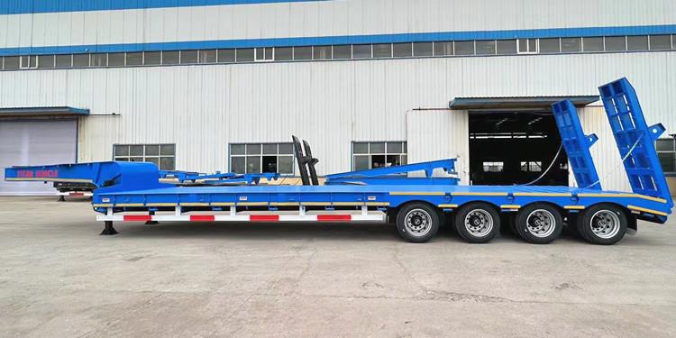100 Ton 4 Axle Low Bed Trailer Truck for Sale in Saudi Arabia Jeddah