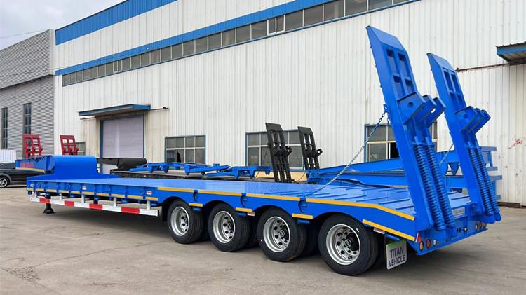 100 Ton 4 Axle Low Bed Trailer Truck for Sale in Saudi Arabia Jeddah