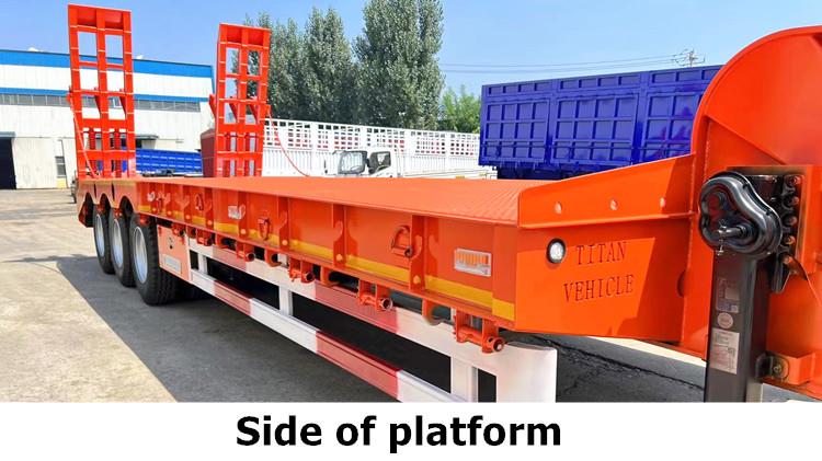 3 Axle Low Bed Trailer Price - 60 Ton Low Bed Trailer with Ramp in Saudi Arabia