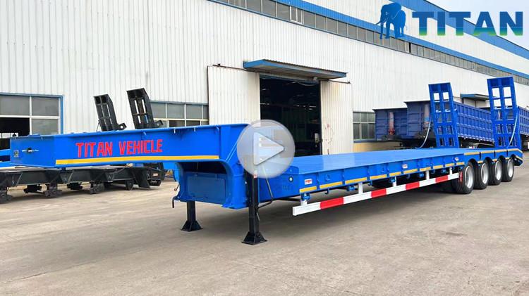 100 Ton 4 Axle Low Bed Trailer Truck for Sale in Saudi Arabia Jeddah