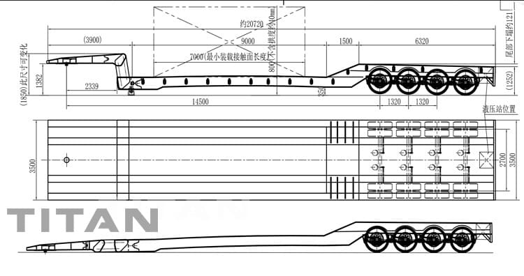Folding Gooseneck Lowboy Trailer for Sale in Saudi Arabia