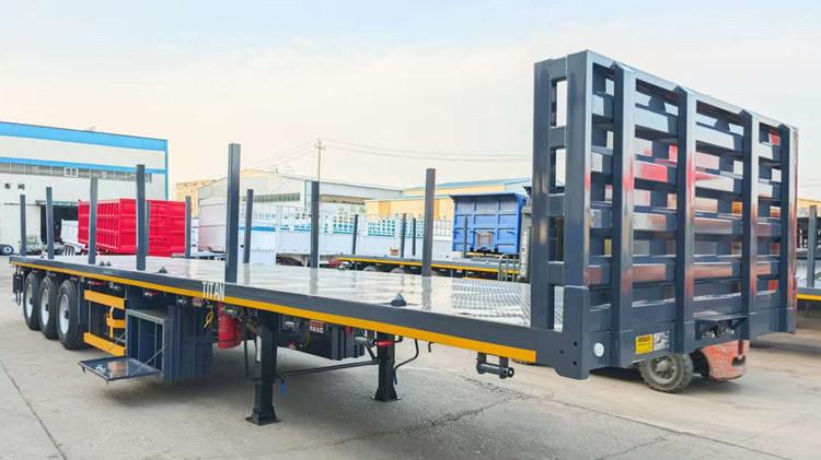 3 Axle Stanchion Flatbed Trailer Specially Customized for Saudi Arabic Market