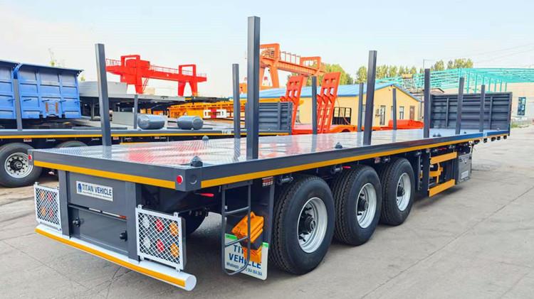 3 Axle Stanchion Flatbed Trailer Specially Customized for Saudi Arabic Market
