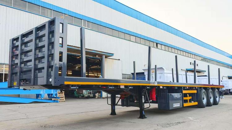 3 Axle Stanchion Flatbed Trailer Specially Customized for Saudi Arabic Market